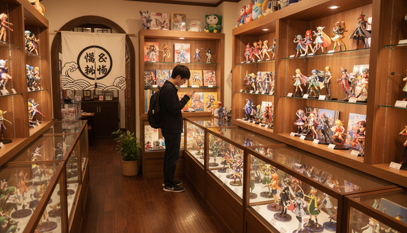Unser Laden in Graz — Regale voller Figuren und Manga